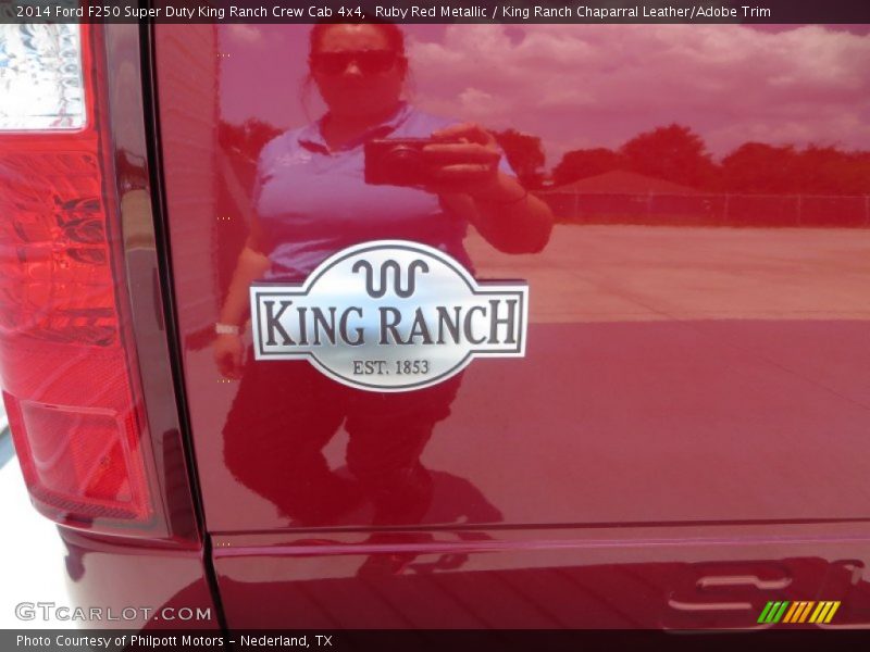 Ruby Red Metallic / King Ranch Chaparral Leather/Adobe Trim 2014 Ford F250 Super Duty King Ranch Crew Cab 4x4
