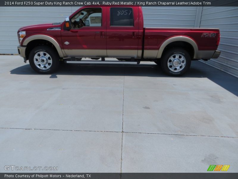 Ruby Red Metallic / King Ranch Chaparral Leather/Adobe Trim 2014 Ford F250 Super Duty King Ranch Crew Cab 4x4