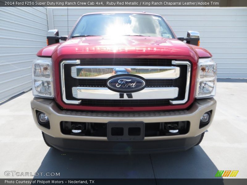Ruby Red Metallic / King Ranch Chaparral Leather/Adobe Trim 2014 Ford F250 Super Duty King Ranch Crew Cab 4x4