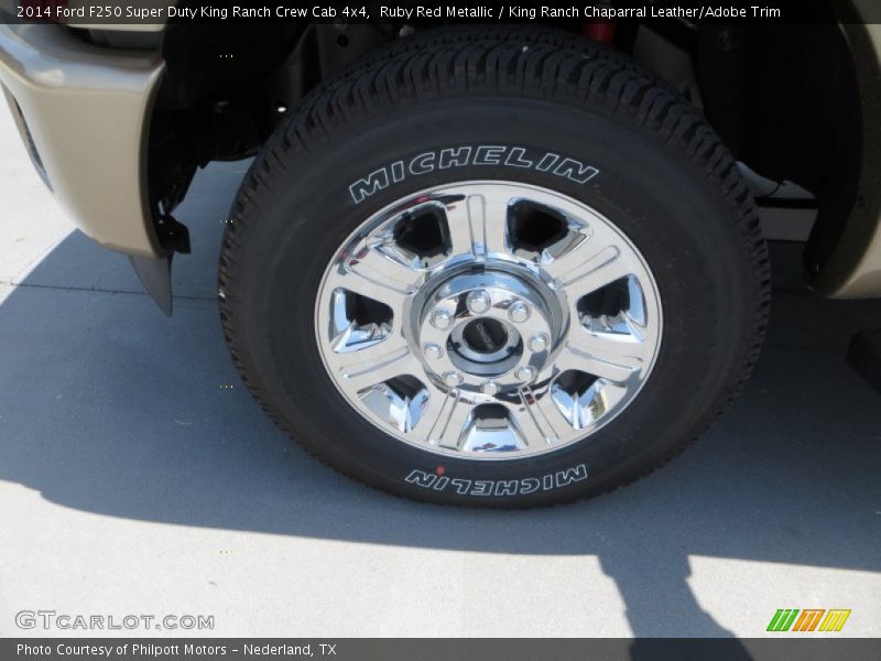 Ruby Red Metallic / King Ranch Chaparral Leather/Adobe Trim 2014 Ford F250 Super Duty King Ranch Crew Cab 4x4