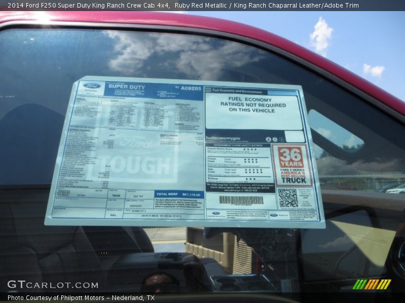 Ruby Red Metallic / King Ranch Chaparral Leather/Adobe Trim 2014 Ford F250 Super Duty King Ranch Crew Cab 4x4