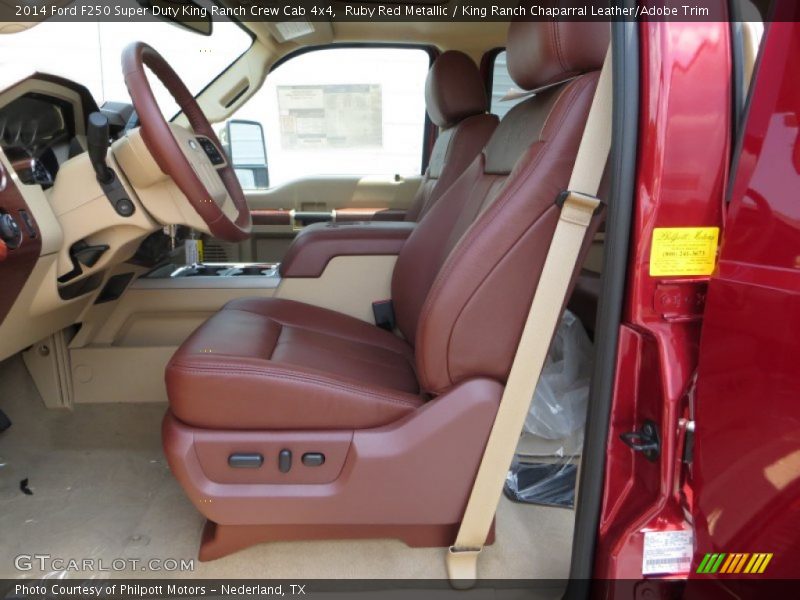  2014 F250 Super Duty King Ranch Crew Cab 4x4 King Ranch Chaparral Leather/Adobe Trim Interior