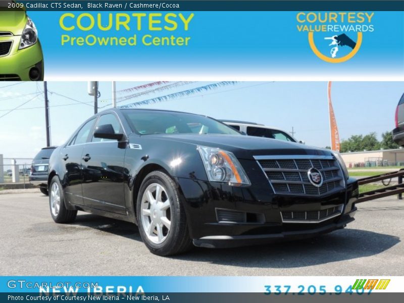 Black Raven / Cashmere/Cocoa 2009 Cadillac CTS Sedan