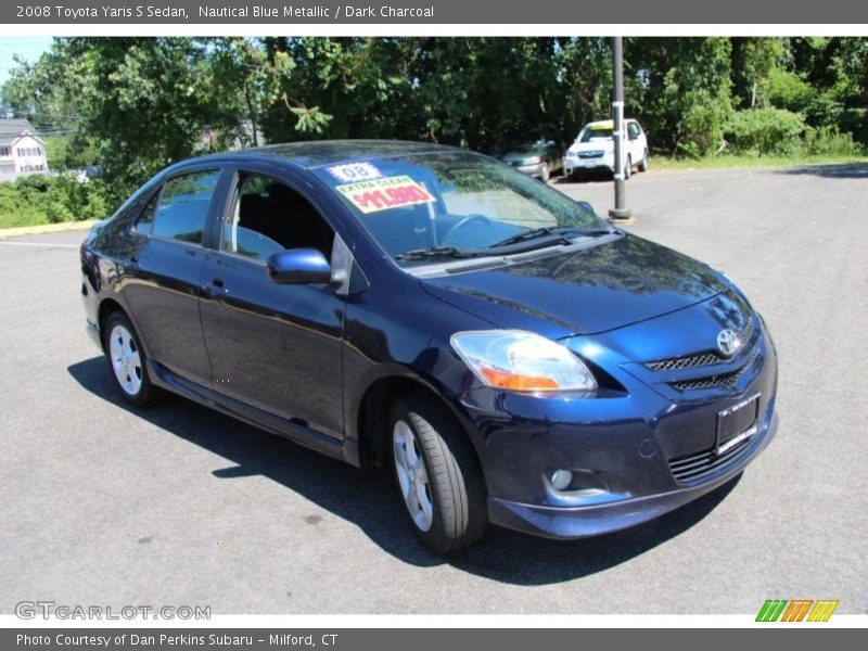 Nautical Blue Metallic / Dark Charcoal 2008 Toyota Yaris S Sedan