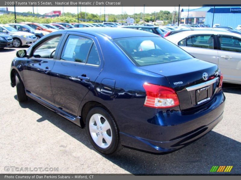 Nautical Blue Metallic / Dark Charcoal 2008 Toyota Yaris S Sedan