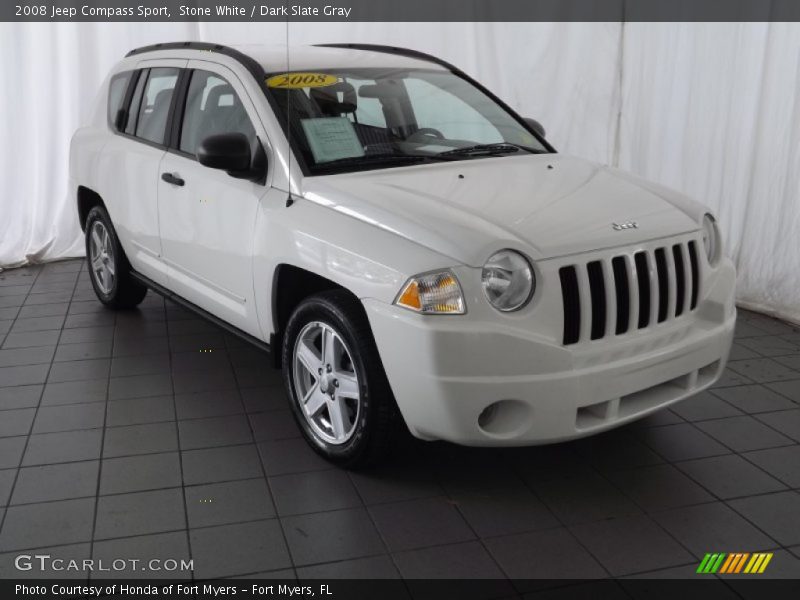 Stone White / Dark Slate Gray 2008 Jeep Compass Sport