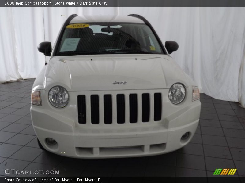 Stone White / Dark Slate Gray 2008 Jeep Compass Sport