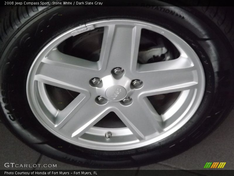Stone White / Dark Slate Gray 2008 Jeep Compass Sport