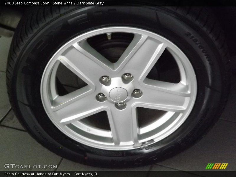 Stone White / Dark Slate Gray 2008 Jeep Compass Sport