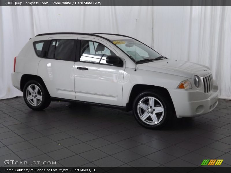 Stone White / Dark Slate Gray 2008 Jeep Compass Sport