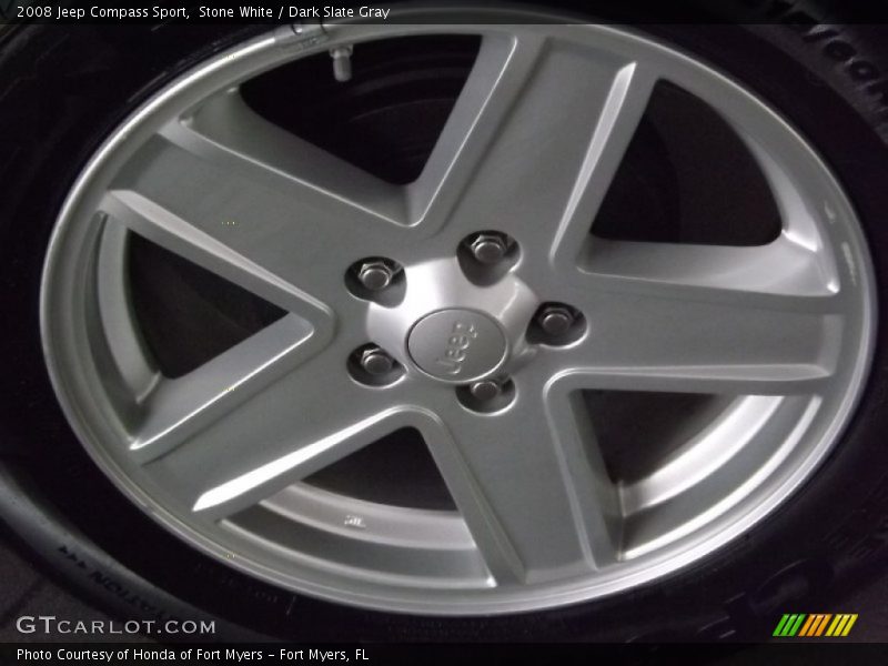 Stone White / Dark Slate Gray 2008 Jeep Compass Sport