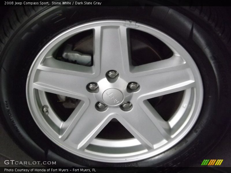 Stone White / Dark Slate Gray 2008 Jeep Compass Sport