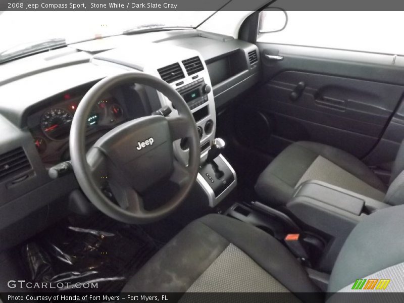 Stone White / Dark Slate Gray 2008 Jeep Compass Sport