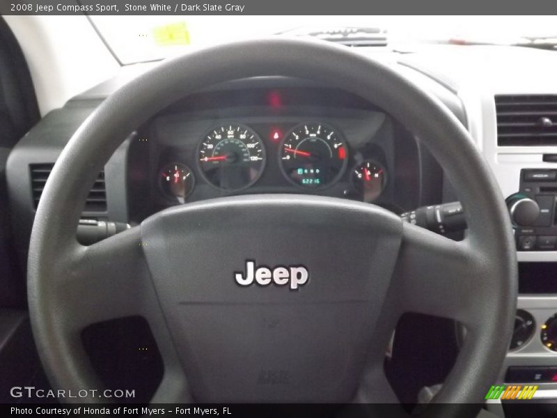 Stone White / Dark Slate Gray 2008 Jeep Compass Sport
