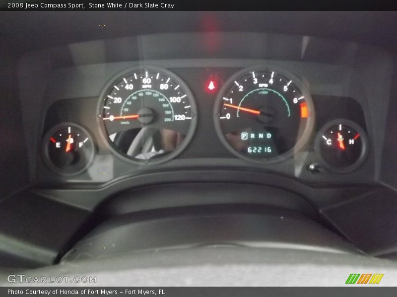 Stone White / Dark Slate Gray 2008 Jeep Compass Sport