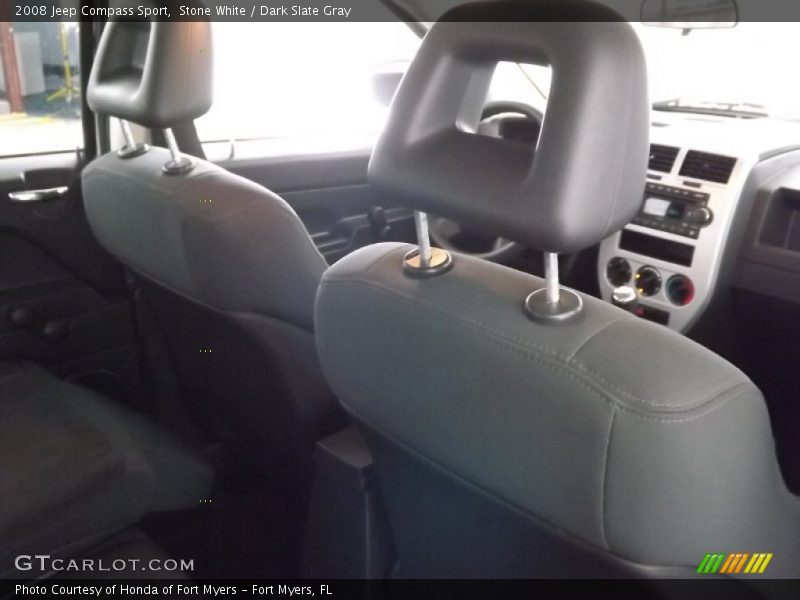 Stone White / Dark Slate Gray 2008 Jeep Compass Sport