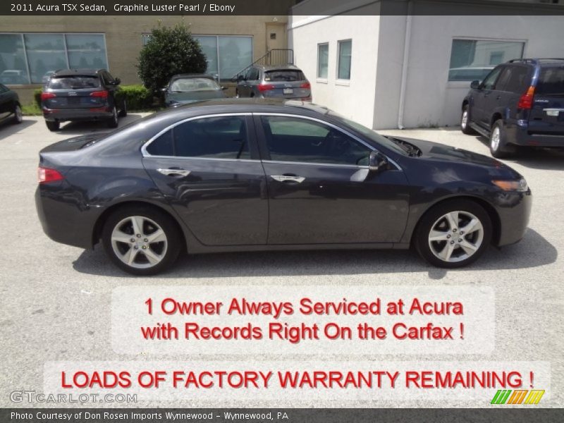 Graphite Luster Pearl / Ebony 2011 Acura TSX Sedan