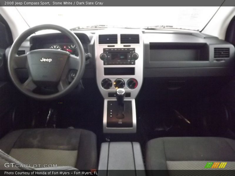 Stone White / Dark Slate Gray 2008 Jeep Compass Sport