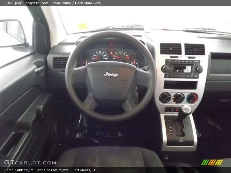 Stone White / Dark Slate Gray 2008 Jeep Compass Sport