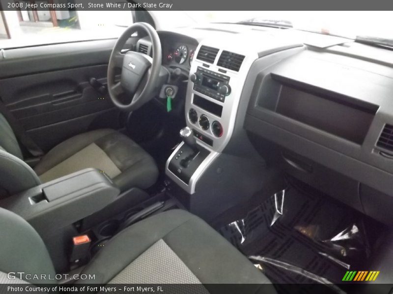 Stone White / Dark Slate Gray 2008 Jeep Compass Sport