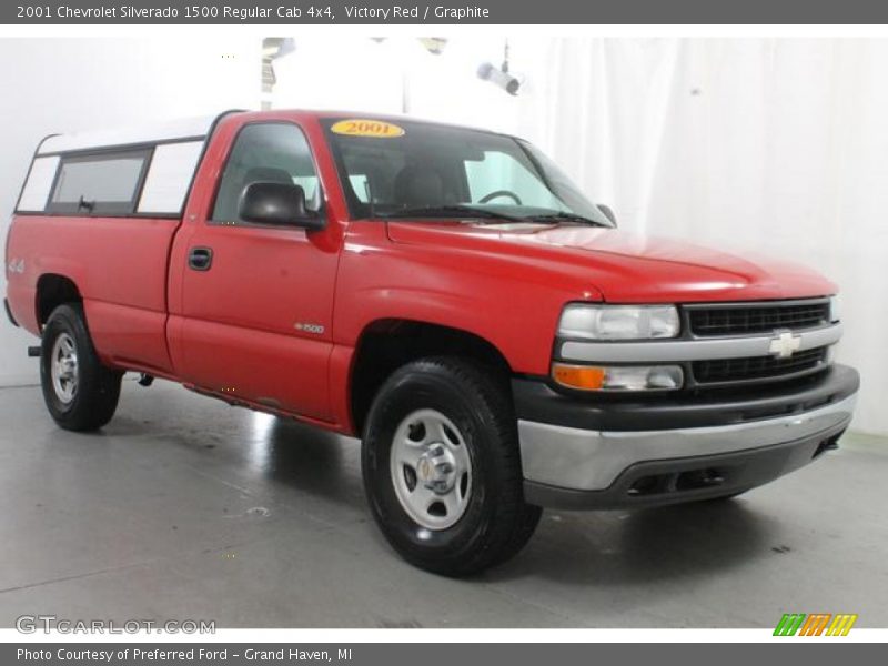 Victory Red / Graphite 2001 Chevrolet Silverado 1500 Regular Cab 4x4