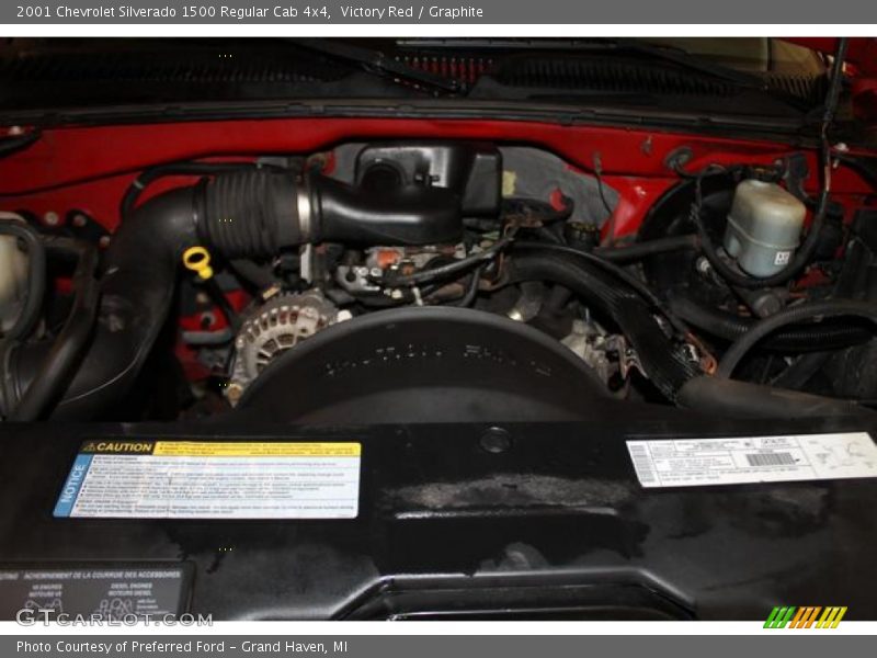 Victory Red / Graphite 2001 Chevrolet Silverado 1500 Regular Cab 4x4