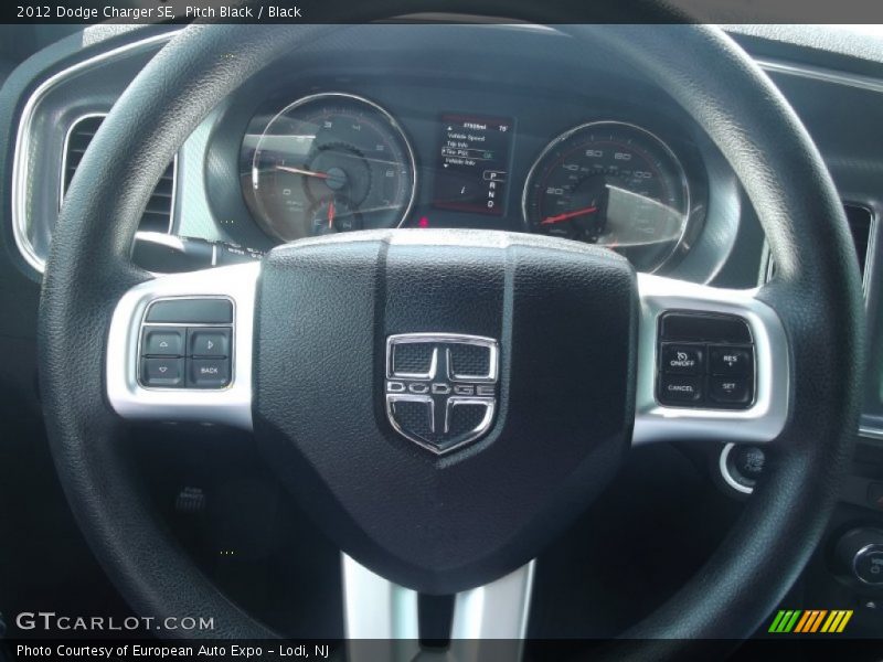 Pitch Black / Black 2012 Dodge Charger SE