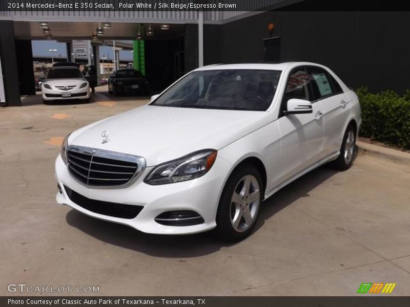 Polar White / Silk Beige/Espresso Brown 2014 Mercedes-Benz E 350 Sedan