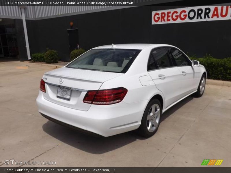 Polar White / Silk Beige/Espresso Brown 2014 Mercedes-Benz E 350 Sedan