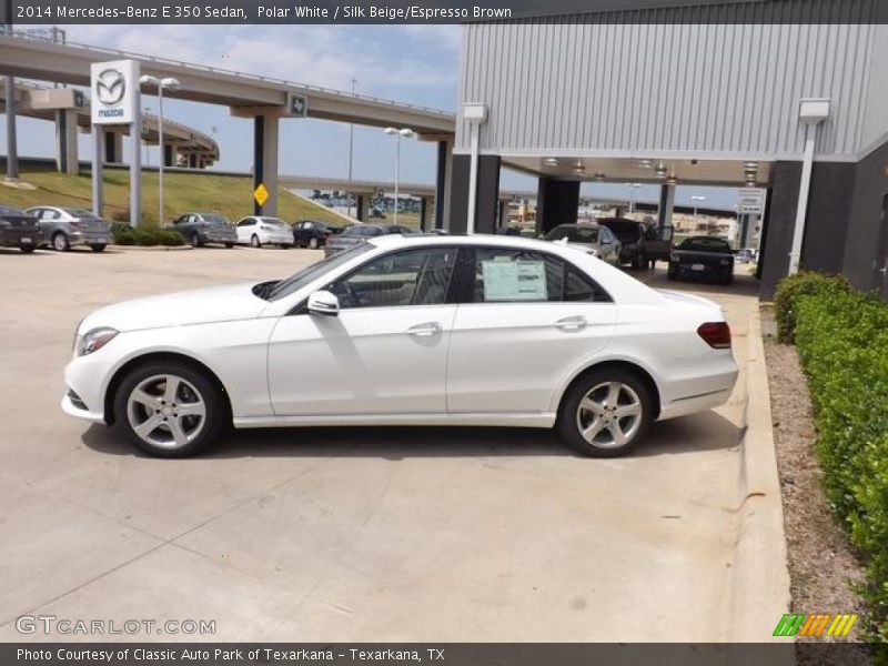 Polar White / Silk Beige/Espresso Brown 2014 Mercedes-Benz E 350 Sedan