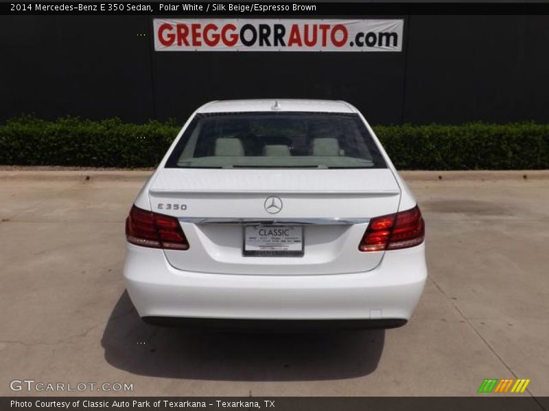 Polar White / Silk Beige/Espresso Brown 2014 Mercedes-Benz E 350 Sedan