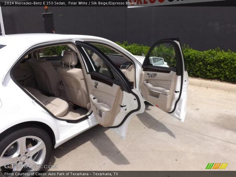 Polar White / Silk Beige/Espresso Brown 2014 Mercedes-Benz E 350 Sedan