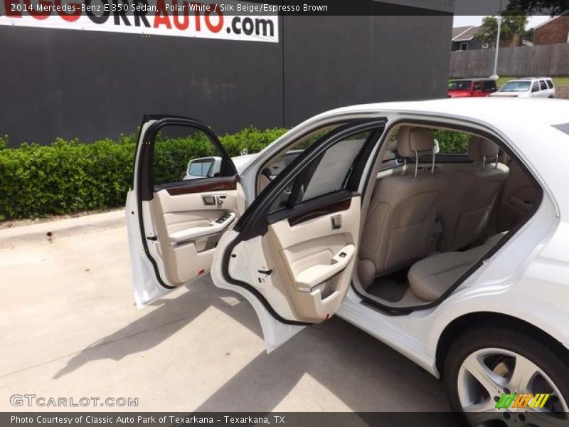 Polar White / Silk Beige/Espresso Brown 2014 Mercedes-Benz E 350 Sedan