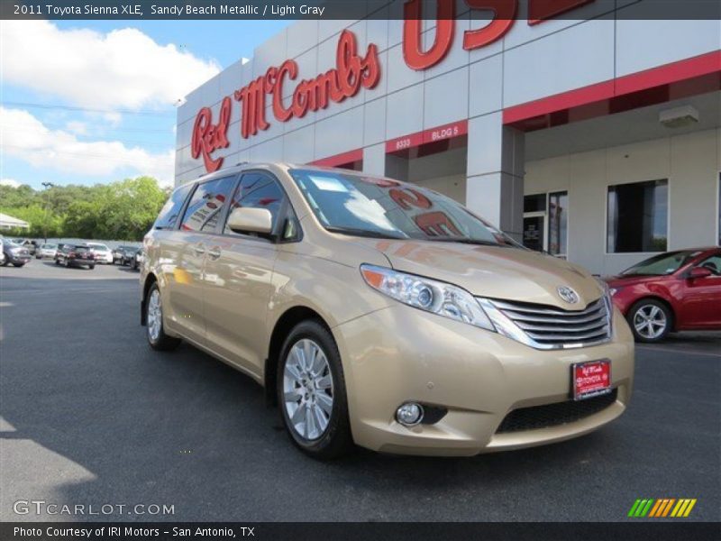 Sandy Beach Metallic / Light Gray 2011 Toyota Sienna XLE