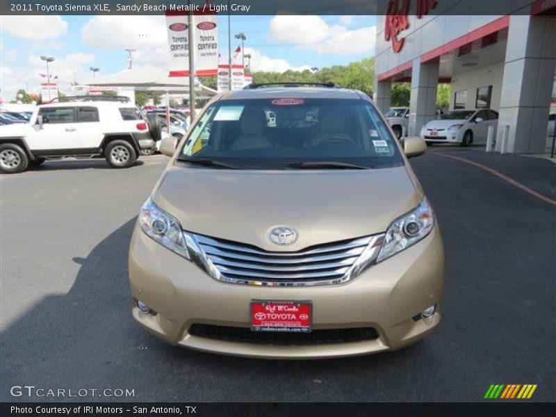 Sandy Beach Metallic / Light Gray 2011 Toyota Sienna XLE