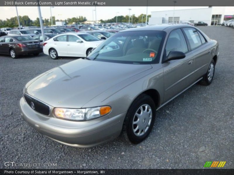 Light Sandrift Metallic / Taupe 2003 Buick Century Custom