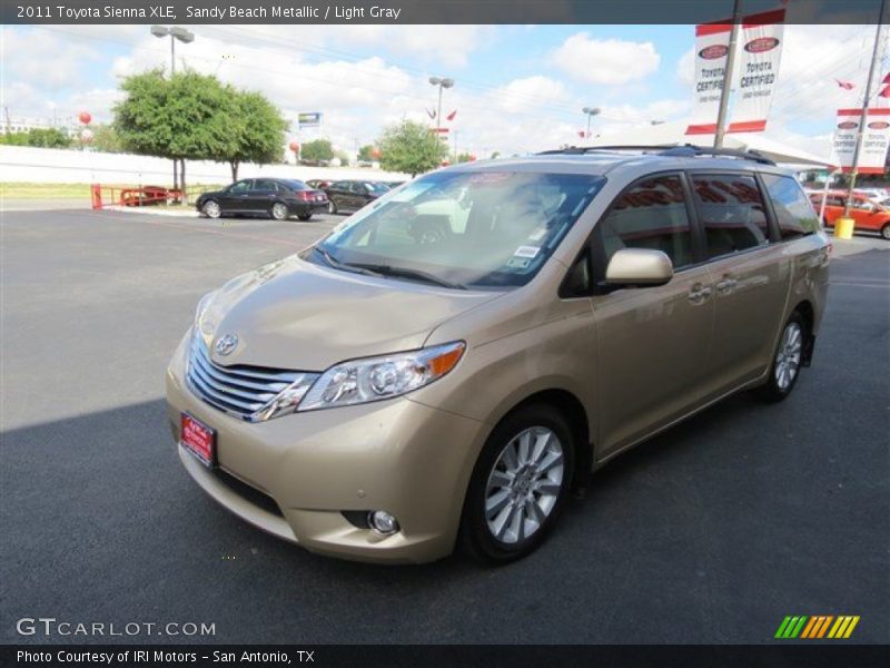 Sandy Beach Metallic / Light Gray 2011 Toyota Sienna XLE