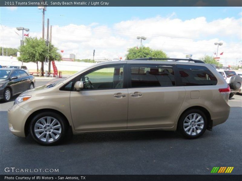 Sandy Beach Metallic / Light Gray 2011 Toyota Sienna XLE