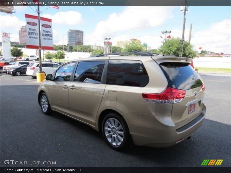 Sandy Beach Metallic / Light Gray 2011 Toyota Sienna XLE