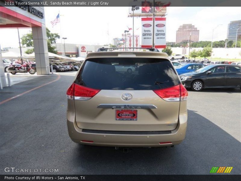 Sandy Beach Metallic / Light Gray 2011 Toyota Sienna XLE