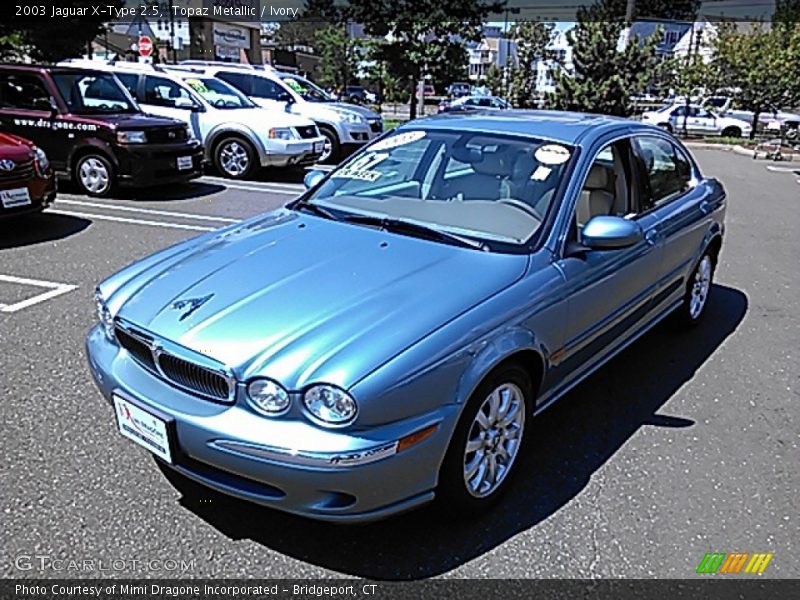 Topaz Metallic / Ivory 2003 Jaguar X-Type 2.5