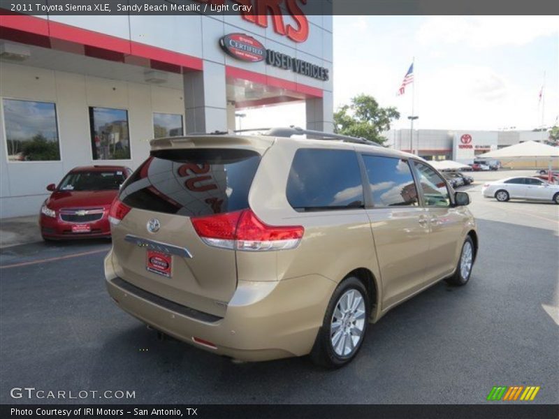 Sandy Beach Metallic / Light Gray 2011 Toyota Sienna XLE