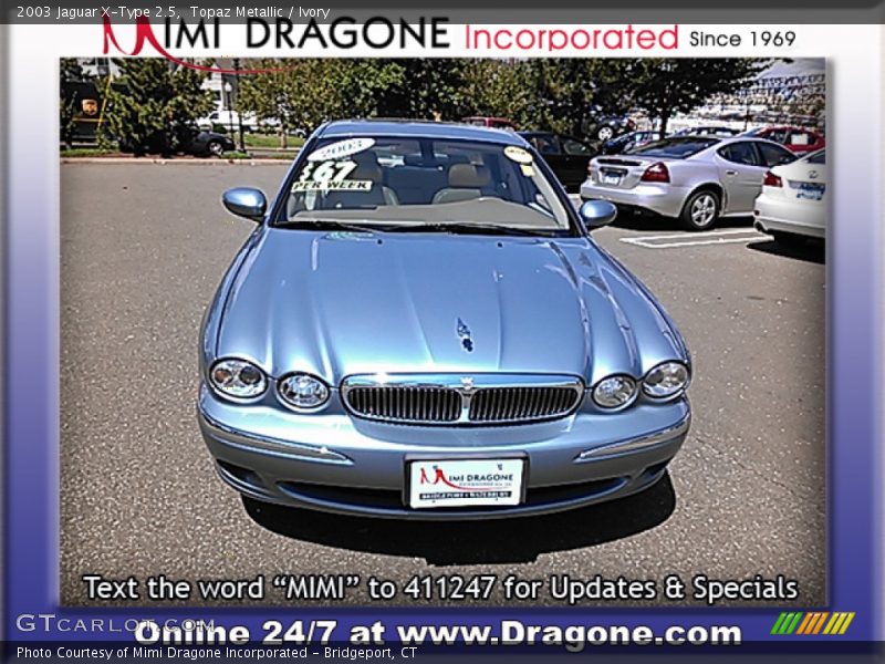 Topaz Metallic / Ivory 2003 Jaguar X-Type 2.5