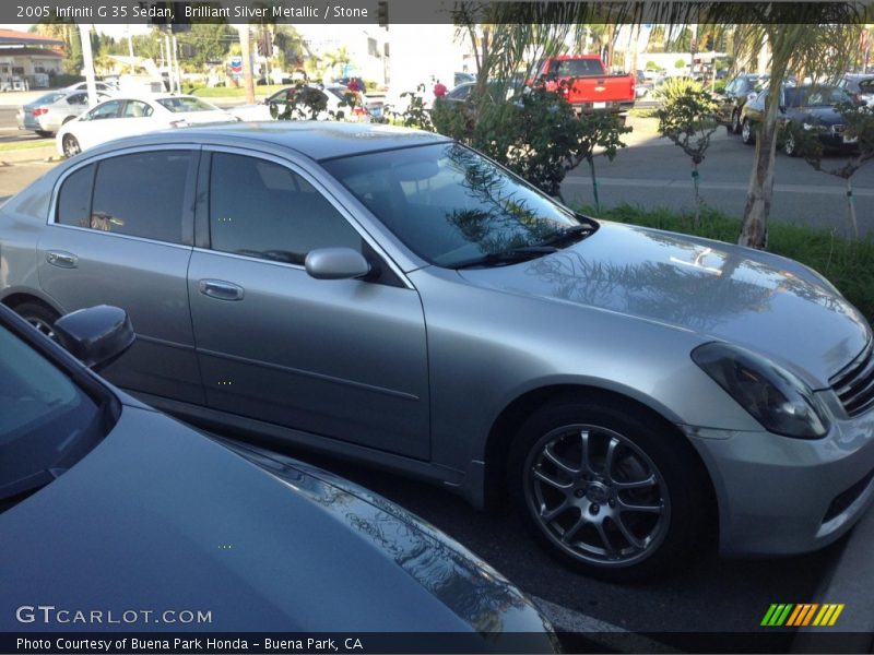 Brilliant Silver Metallic / Stone 2005 Infiniti G 35 Sedan