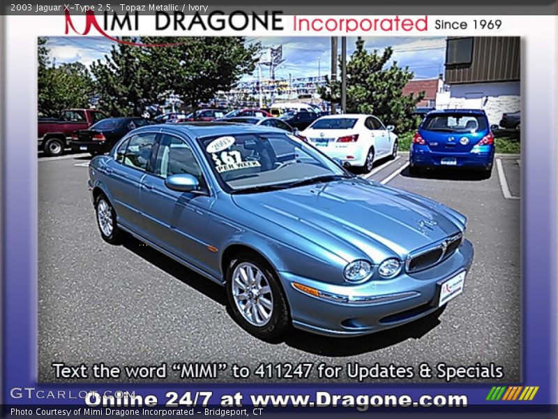 Topaz Metallic / Ivory 2003 Jaguar X-Type 2.5