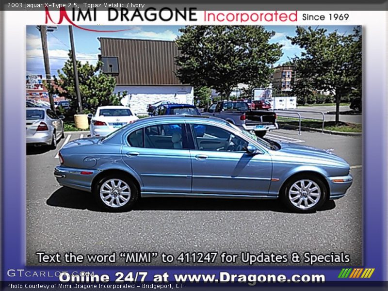 Topaz Metallic / Ivory 2003 Jaguar X-Type 2.5