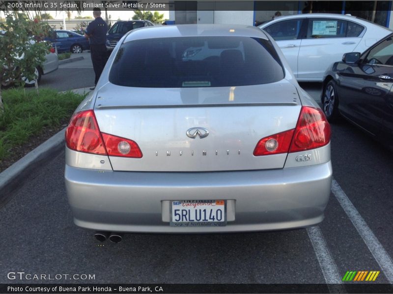 Brilliant Silver Metallic / Stone 2005 Infiniti G 35 Sedan