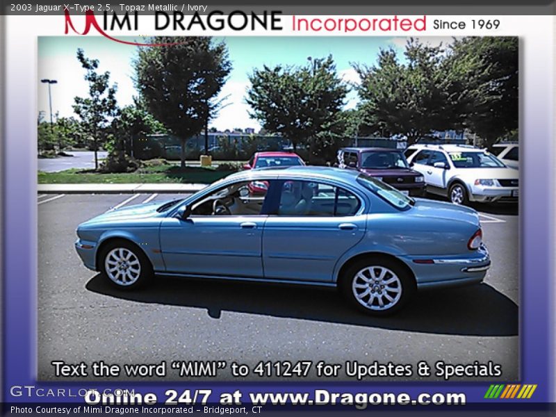 Topaz Metallic / Ivory 2003 Jaguar X-Type 2.5