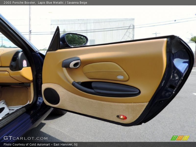 Lapis Blue Metallic / Savanna Beige 2003 Porsche Boxster