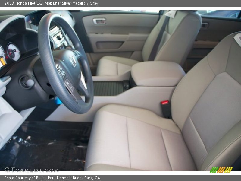 Alabaster Silver Metallic / Gray 2013 Honda Pilot EX